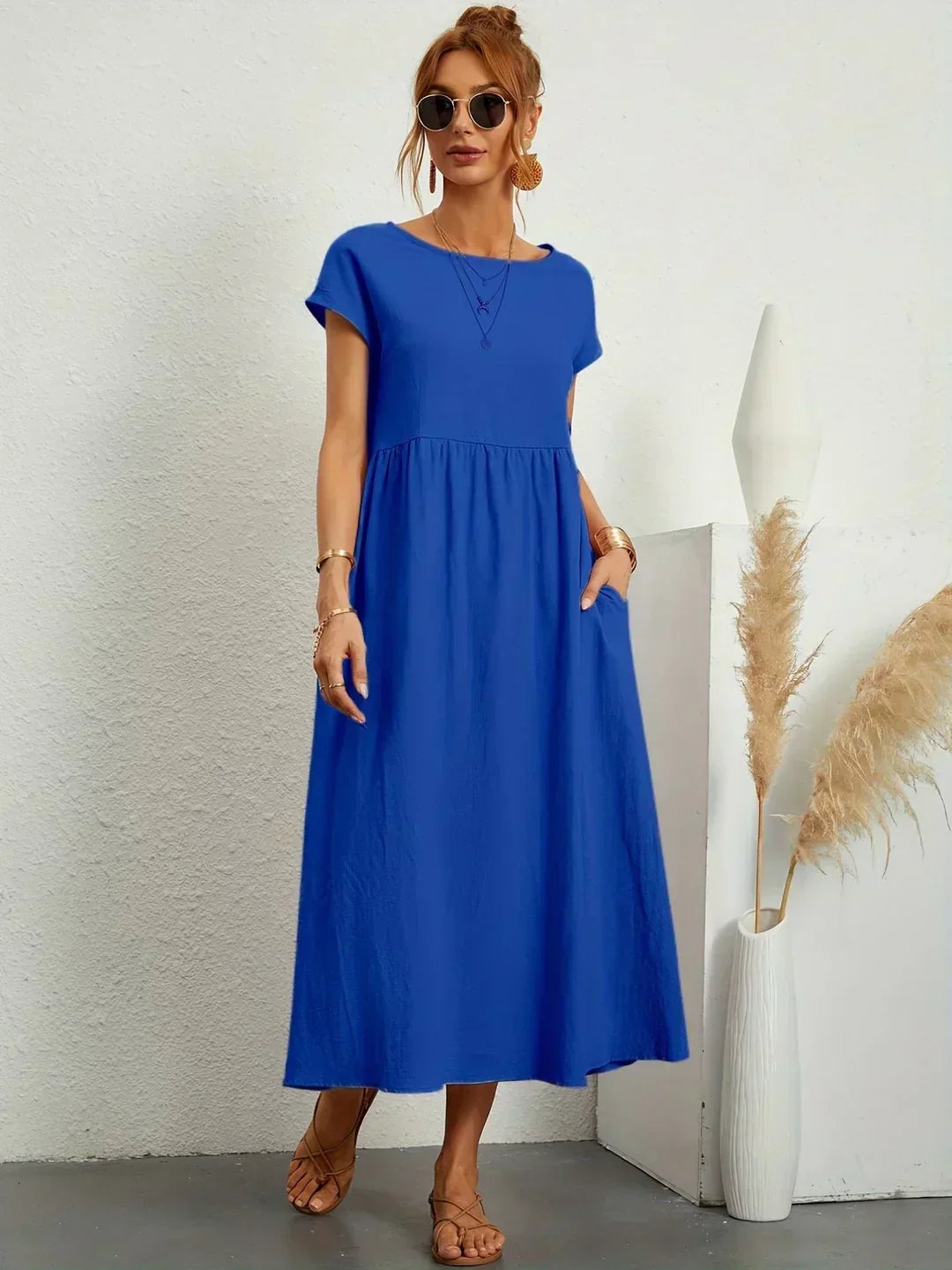 Gabriela™ | Timeless elegance fluid midi dress