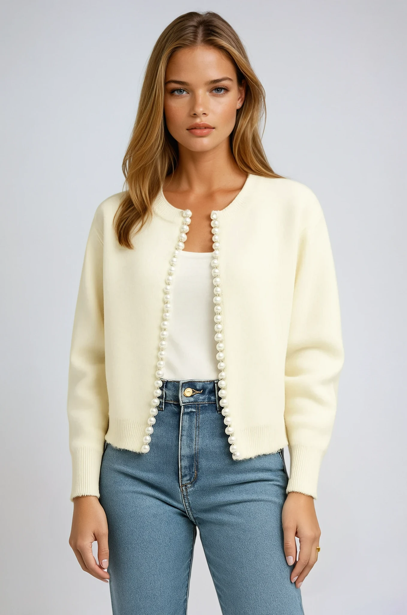 Pearl Trim Cardigan