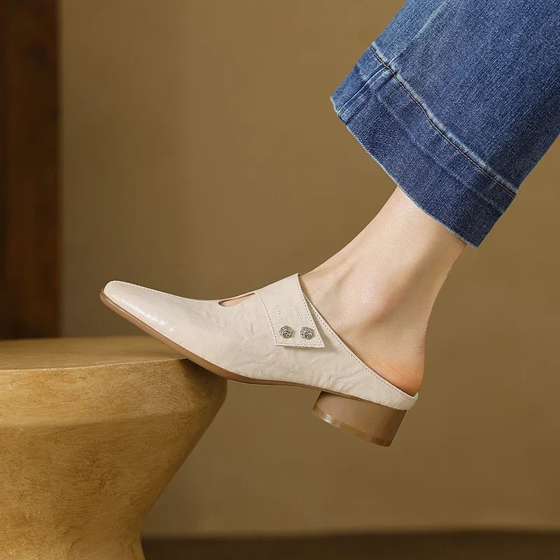 Olga | Genuine Leather Mules