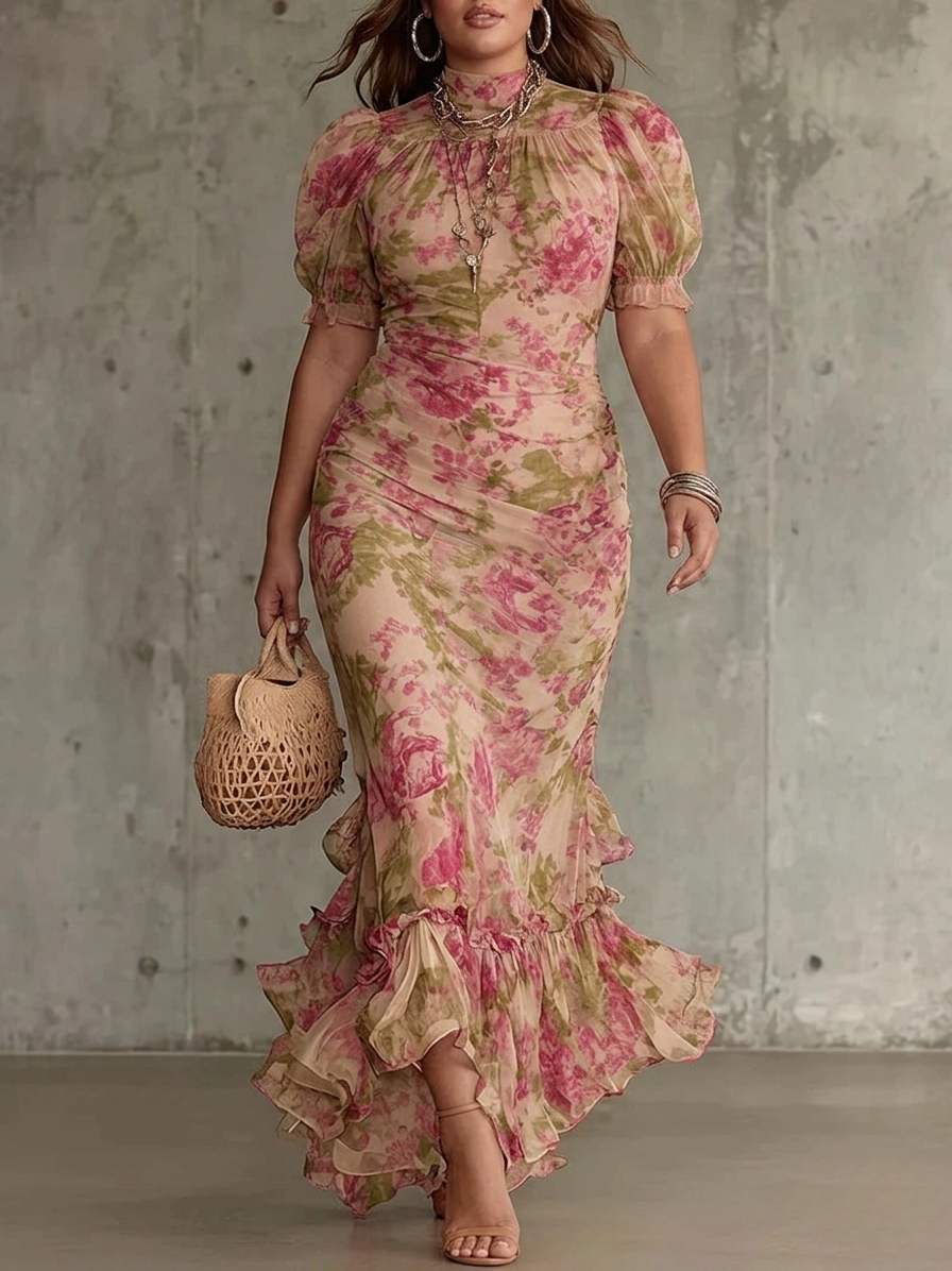 Margaret™ - Puff Sleeve Summer Maxi Dress