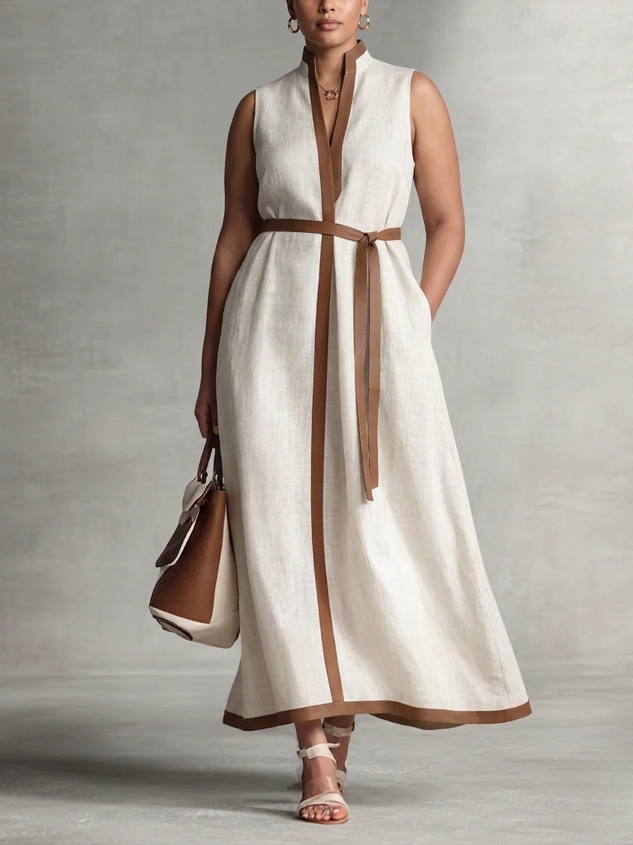 Suzanne™ - Elegant V-Neck Summer Maxi Dress