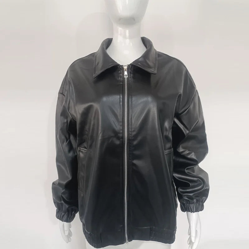 Women's Classic Faux Leather Jacket