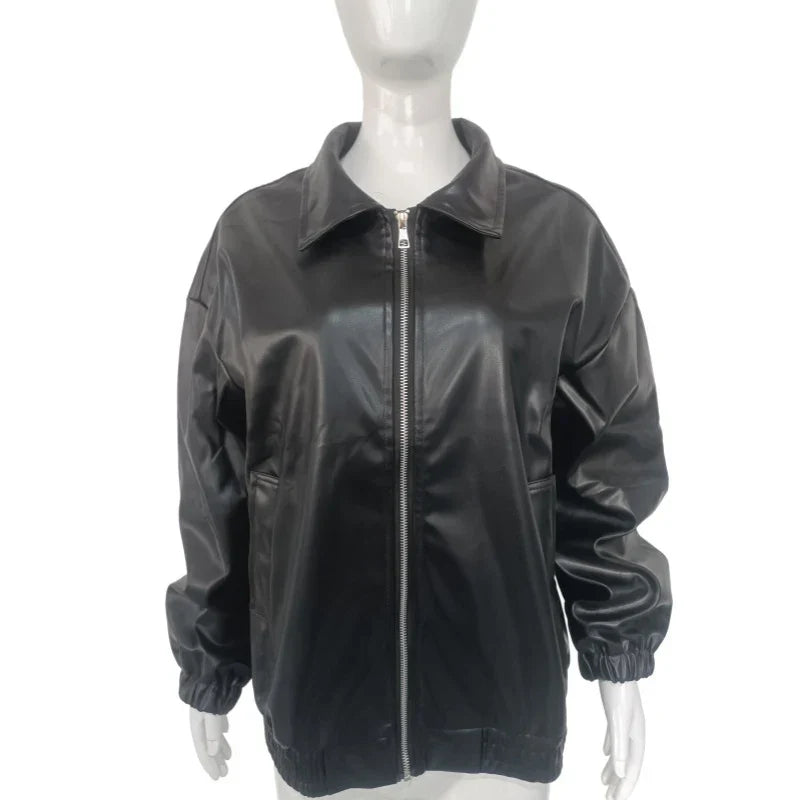 Women's Classic Faux Leather Jacket
