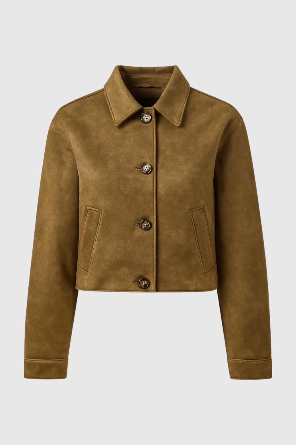 Elegant French Collar Casual Jacket with Long Sleeves