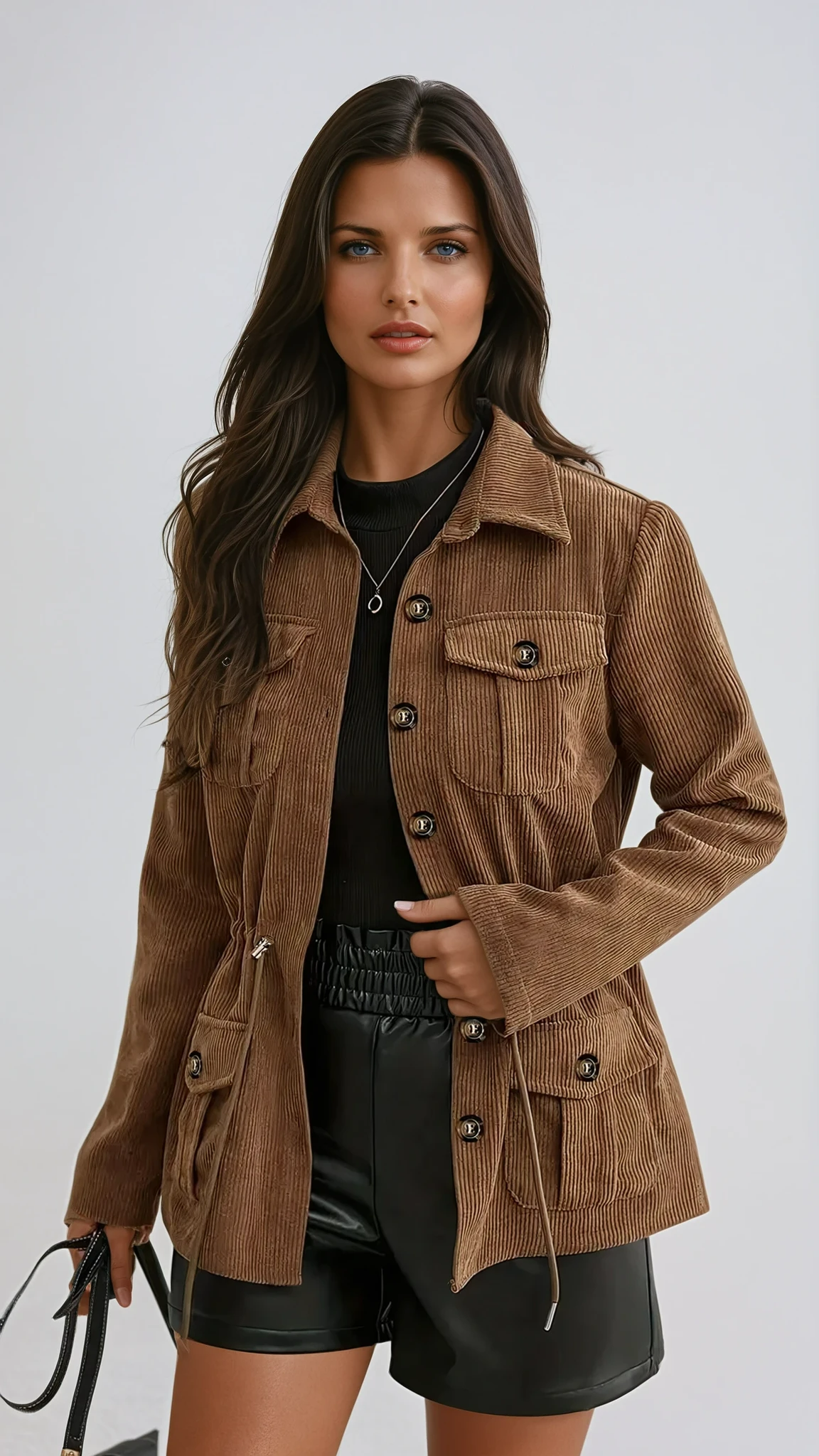 Women's Brown Corduroy Jacket