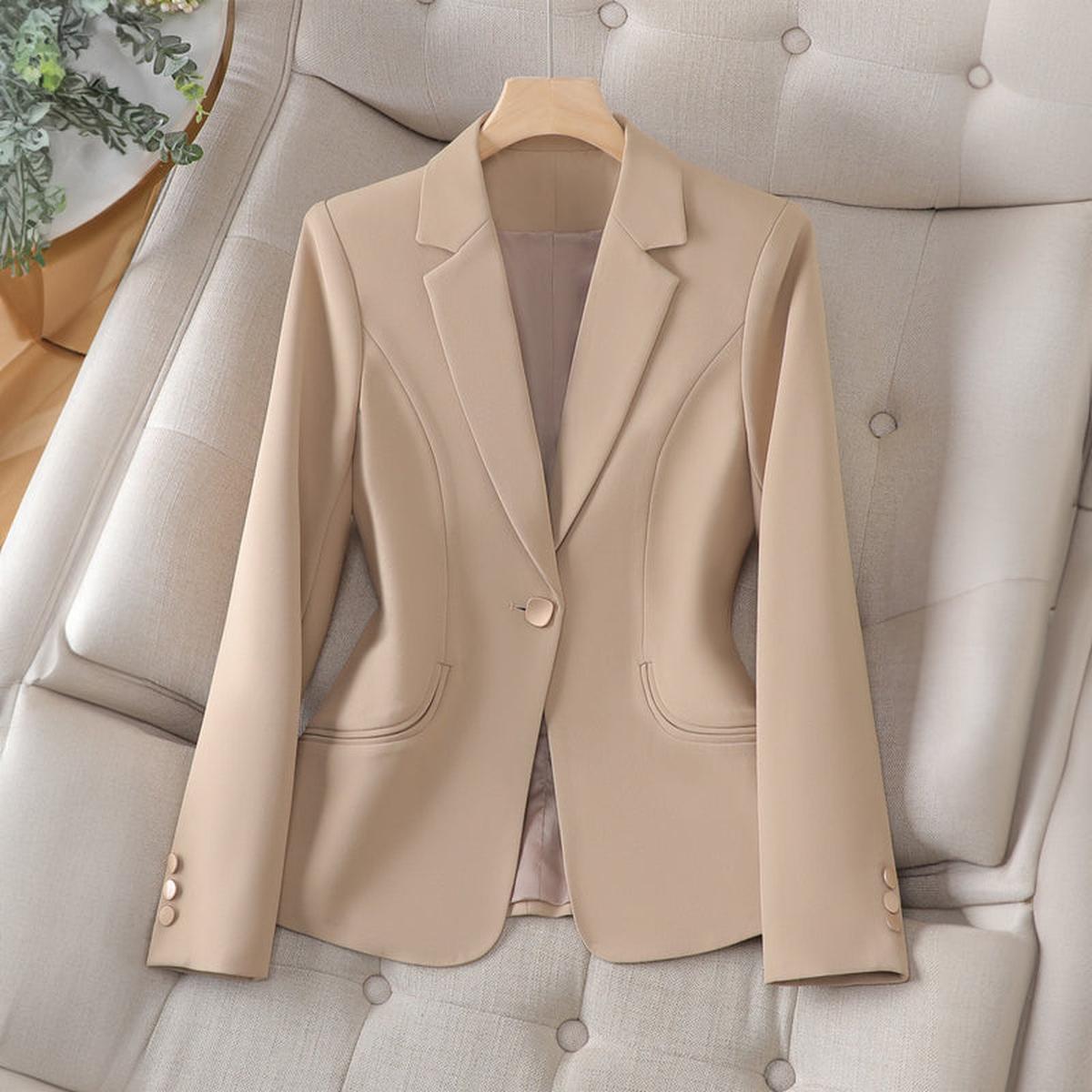 Lapel Collar Slim Fit Blazer for Women