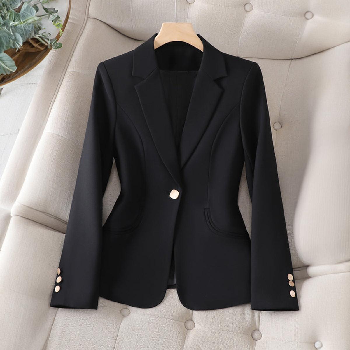 Lapel Collar Slim Fit Blazer for Women