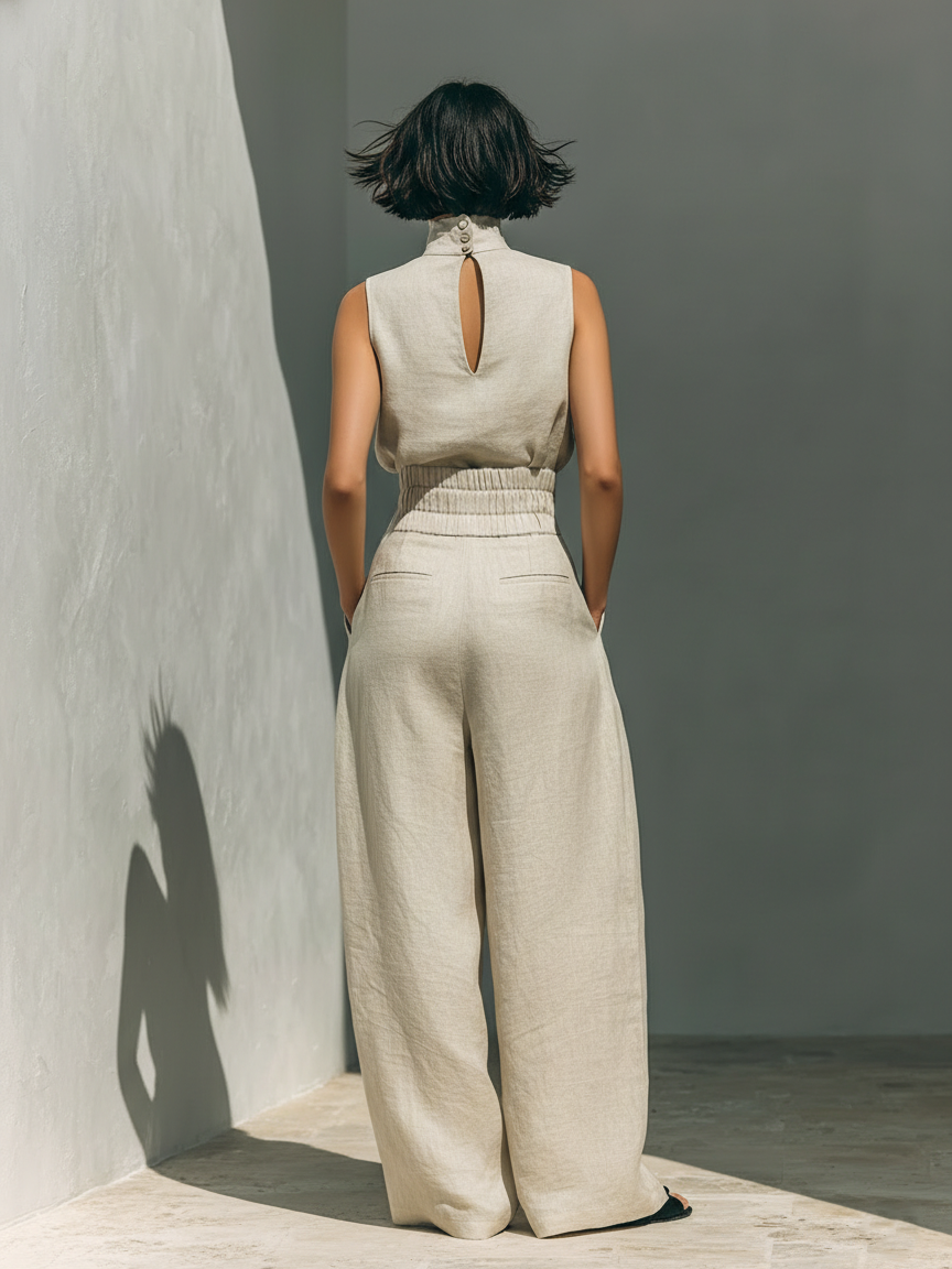 Lenora™ - Cotton-Linen Blend Summer Set