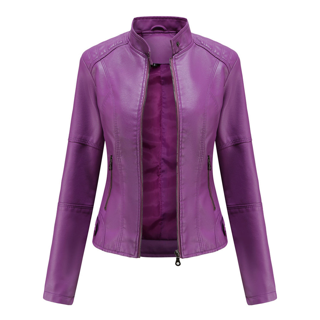 Women's Sleek Modern Tailored Jacket — Structured Long-Sleeve Lapel Blazer Coat