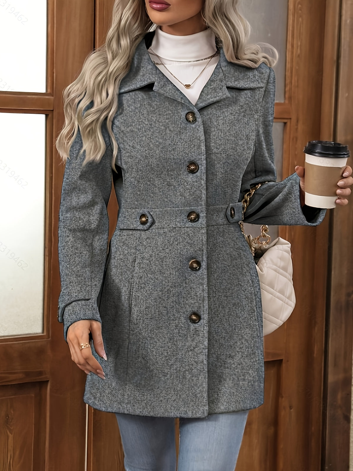 Perrine™ Waist-Cinched Mid-Length Coat