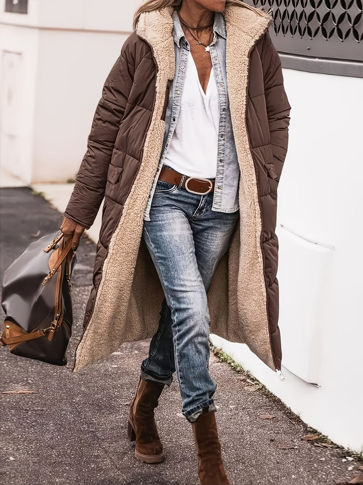 Joséphine™ Reversible Sherpa-Lined Quilted Coat