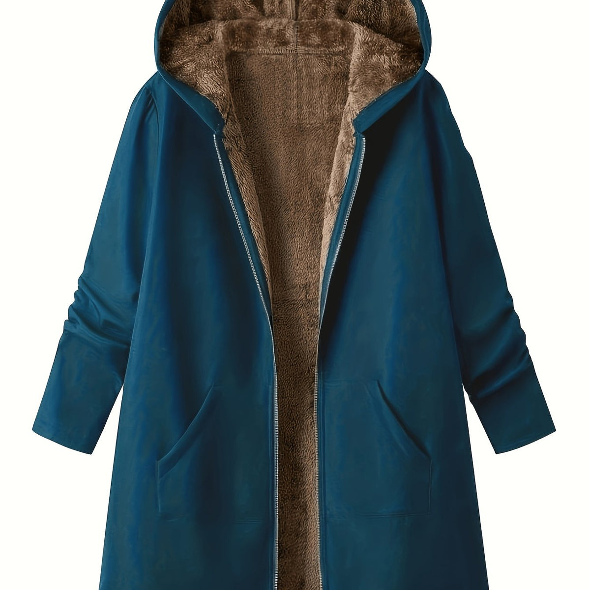 Rosalie | Plush-Lined Hooded Zip Jacket