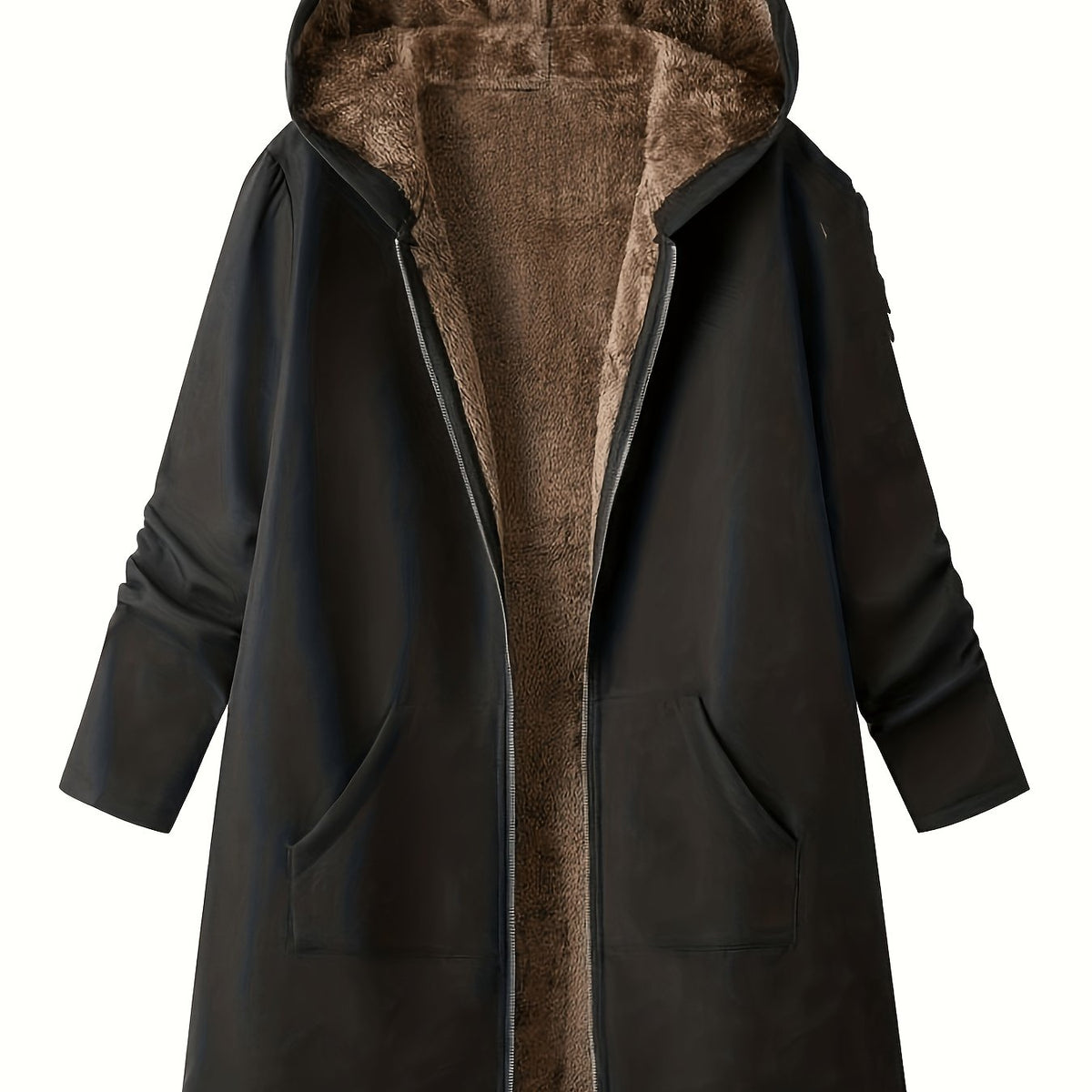 Rosalie | Plush-Lined Hooded Zip Jacket