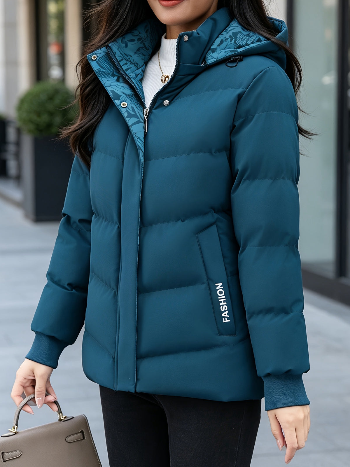 Elise™ – Fleece-Lined Hooded Puffer Jacket