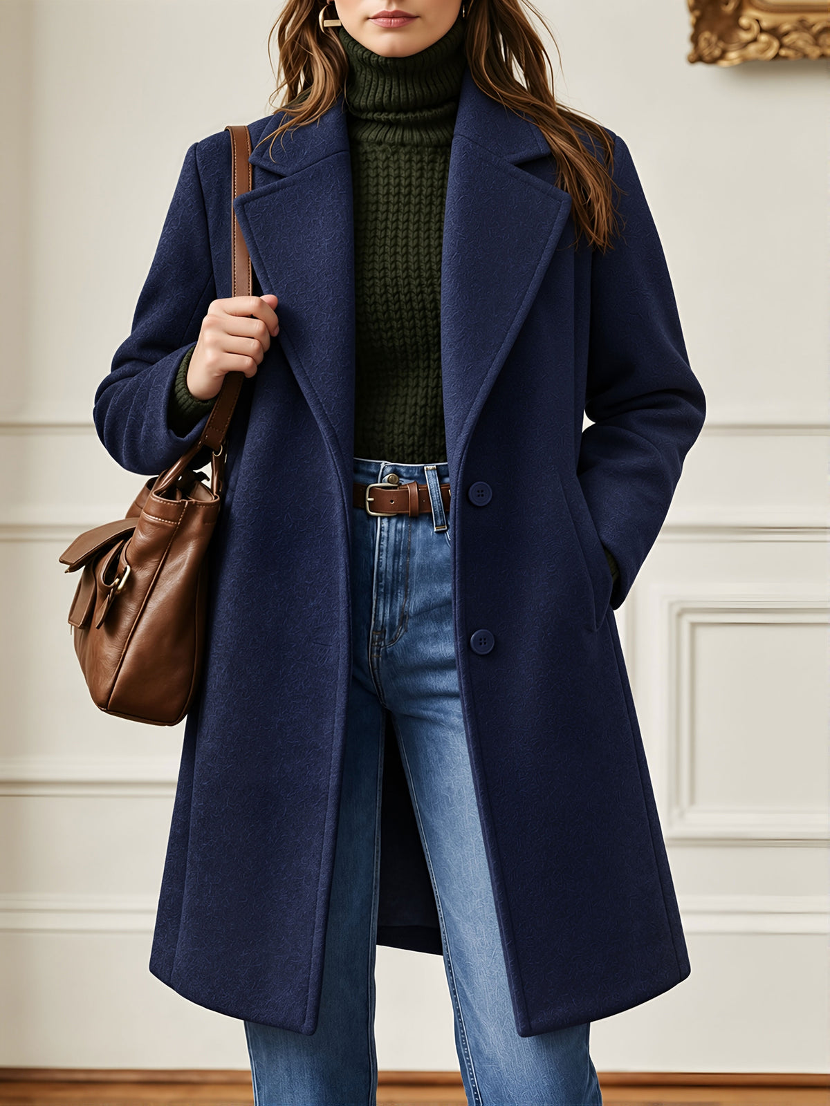 Clémence™ Mid-Length Lapel Coat