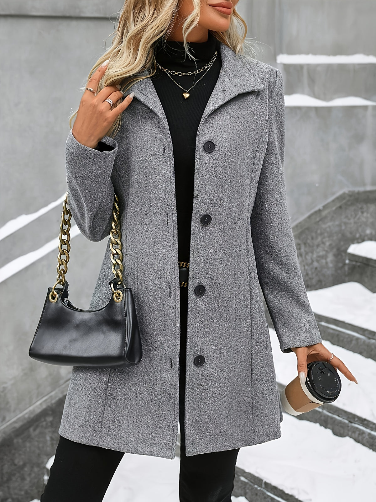 Solène™ Slim Stand-Collar Coat