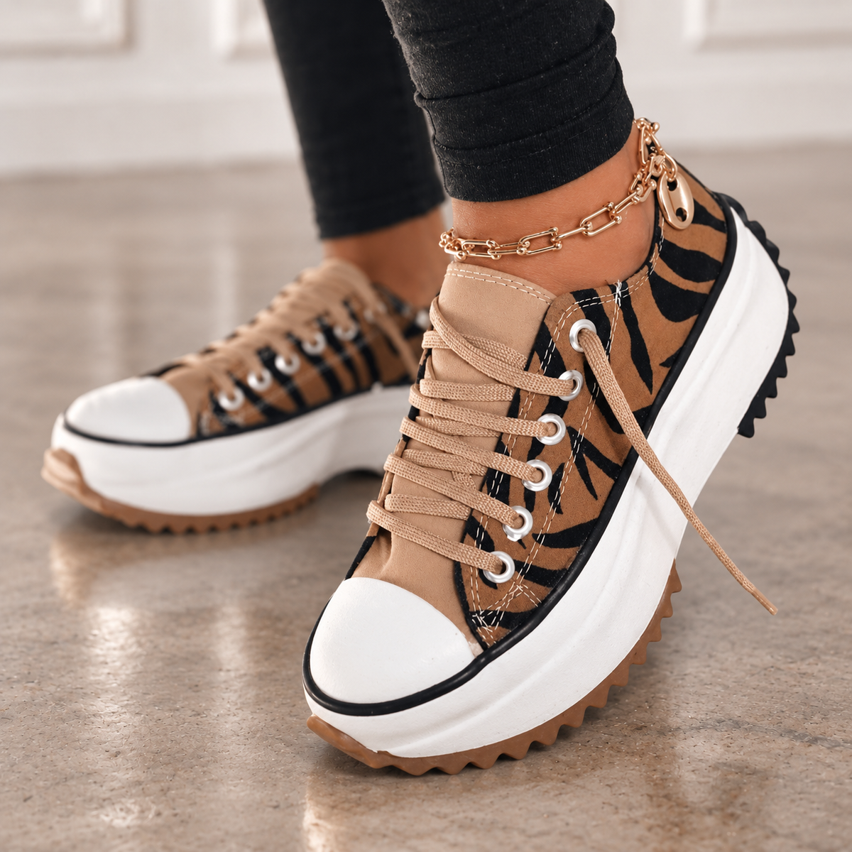 Bettina | Platform Sneakers with Notched Sole