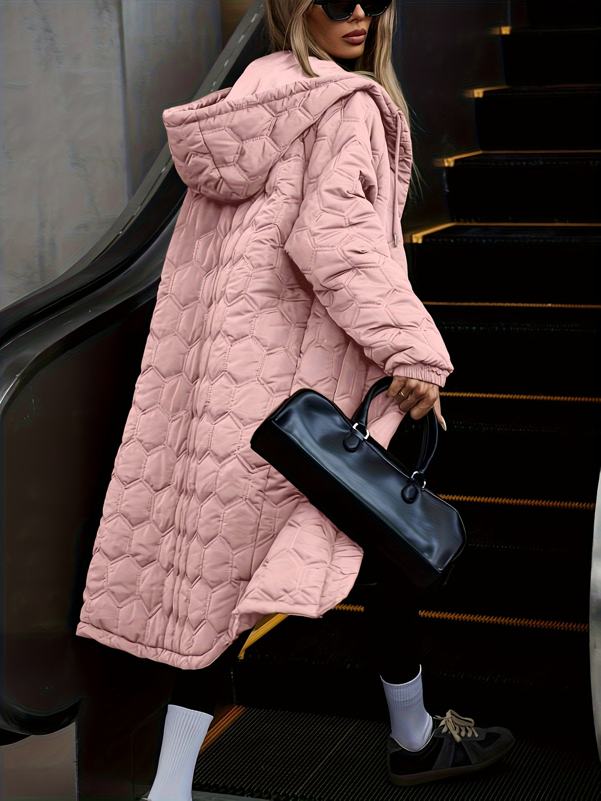 Mathilde™ Long Hooded Quilted Coat