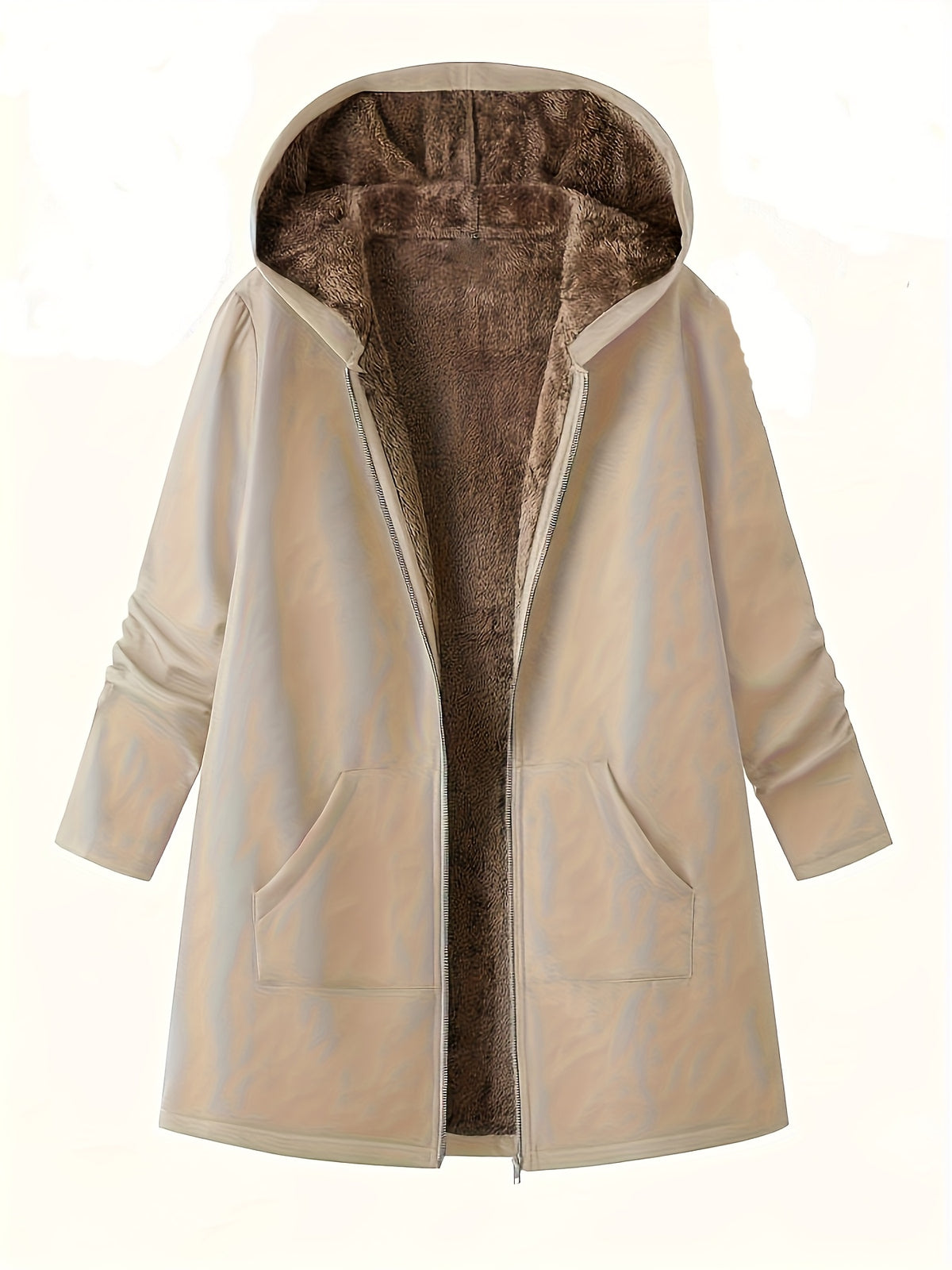 Rosalie | Plush-Lined Hooded Zip Jacket