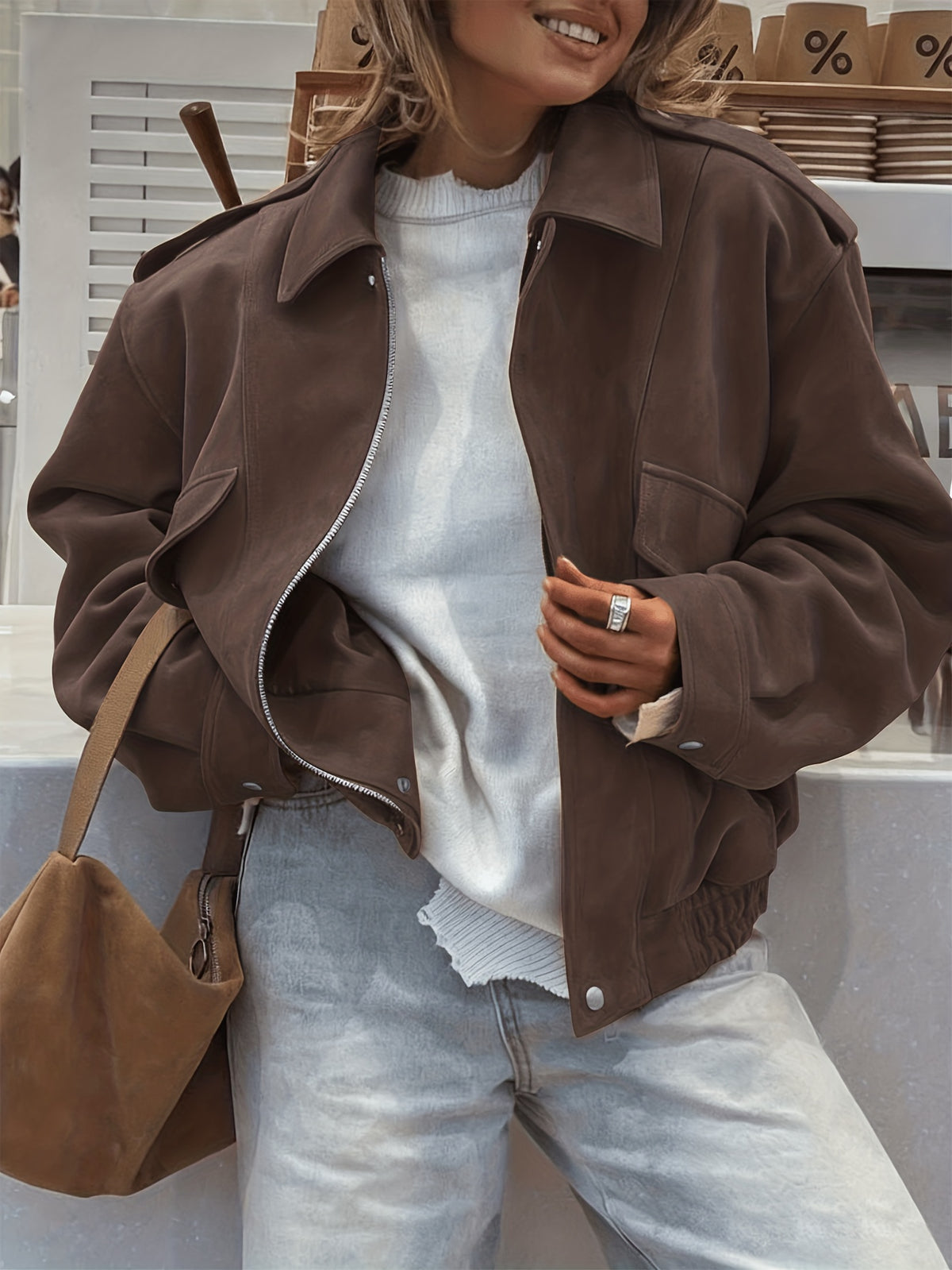 Roxane™ Faux-Suede Barn Jacket