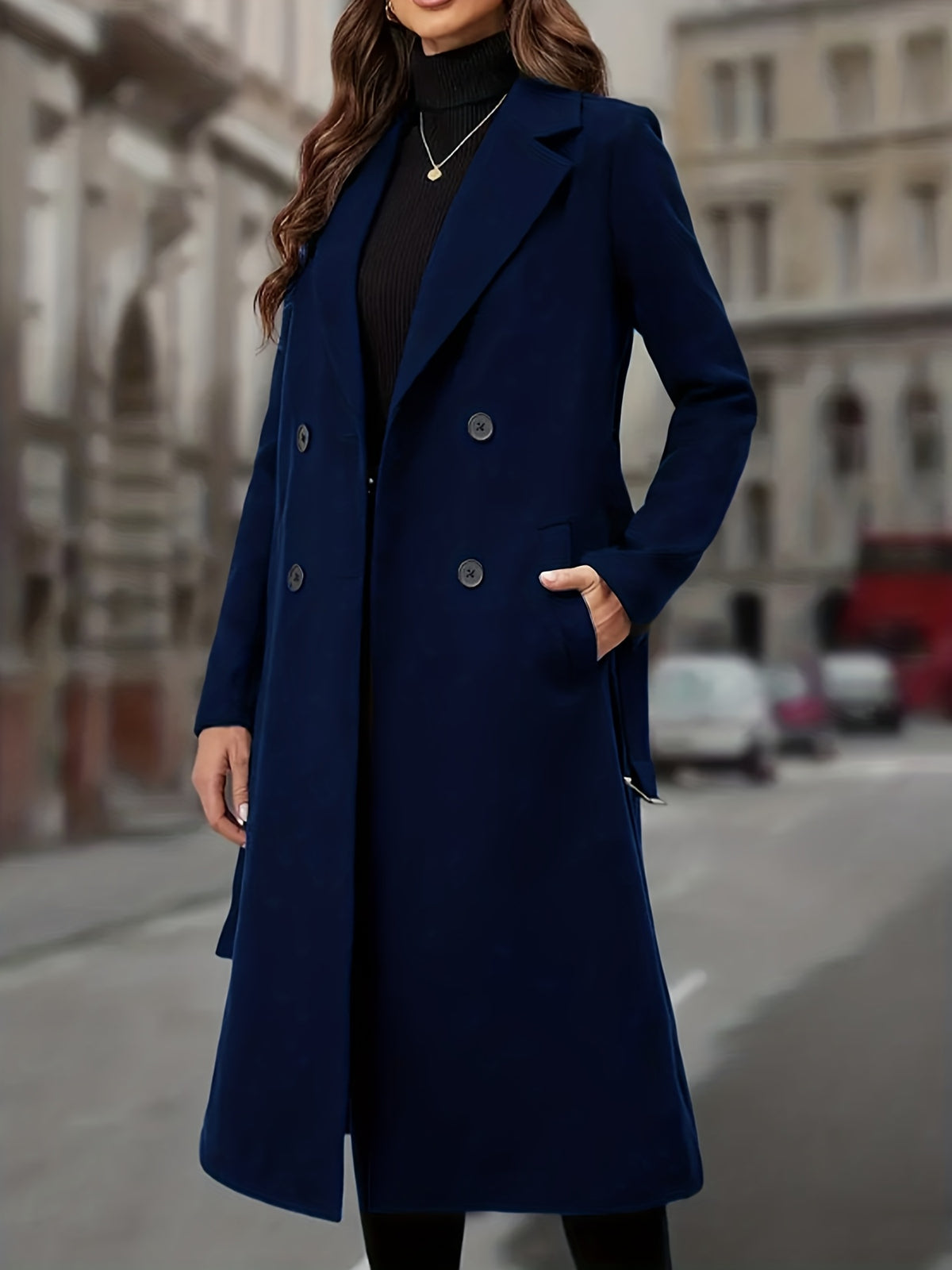 Solène™ Long Belted Trench Coat