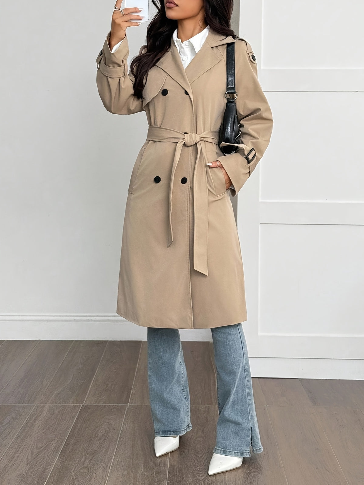 Eloise – Fleece-Lined Belted Trench Coat