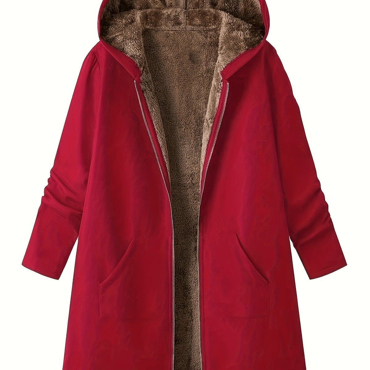 Rosalie | Plush-Lined Hooded Zip Jacket