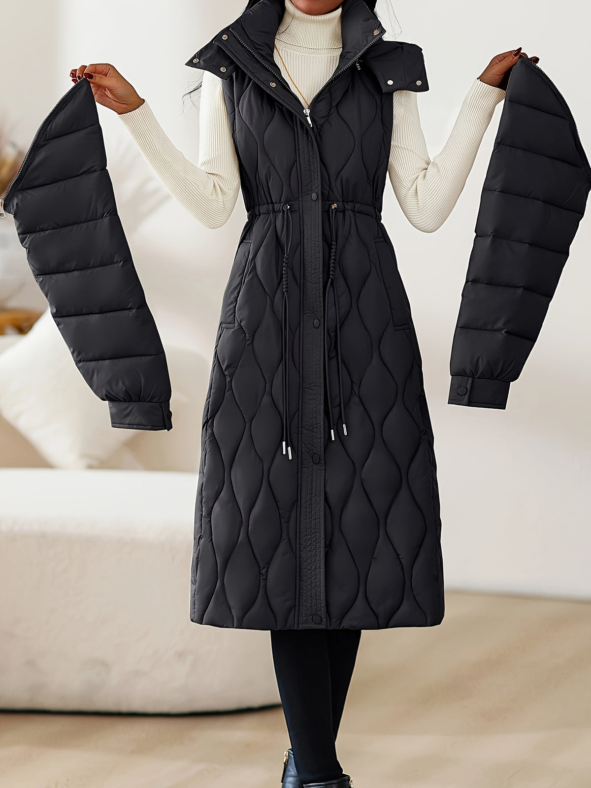 Constance™ Long Hooded Puffer Coat