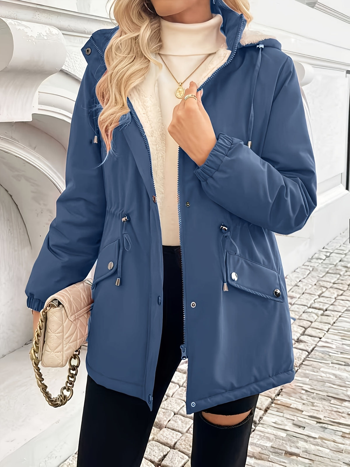 Nora | Fleece-Lined Hooded Winter Jacket