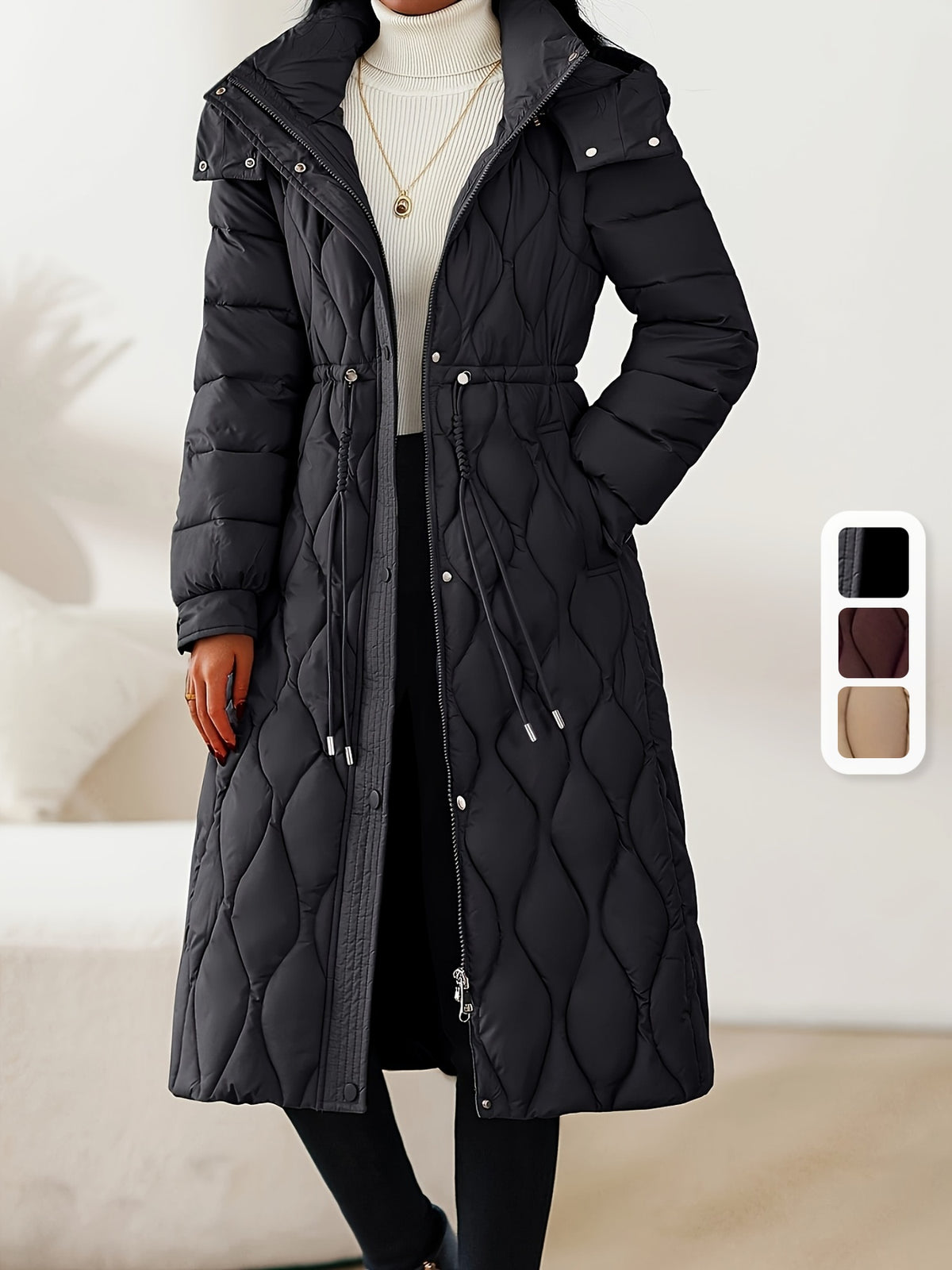 Constance™ Long Hooded Puffer Coat