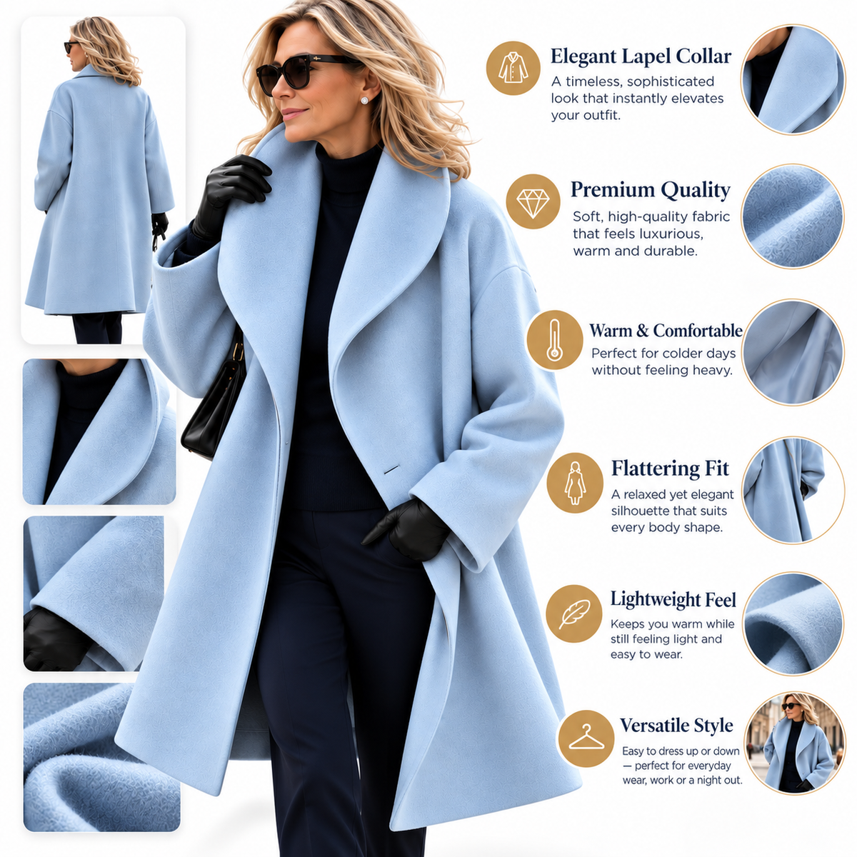 Elisa™ Elegant Hooded Coat