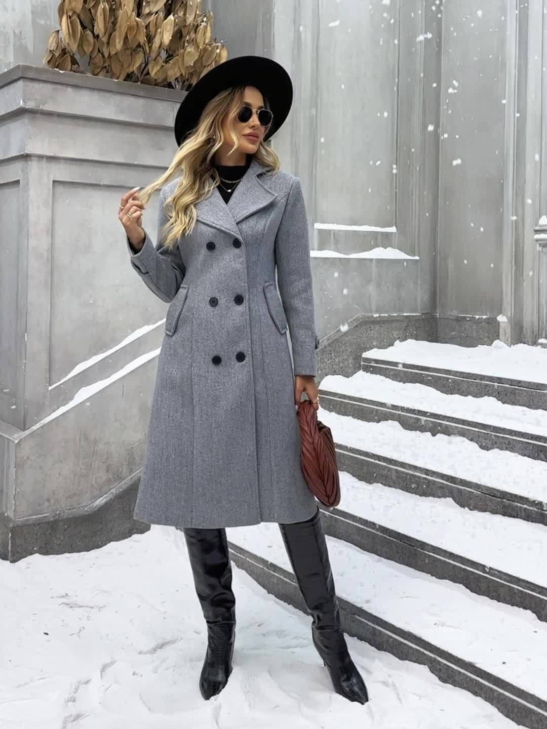 Madeleine™ French-Style Double-Breasted Coat