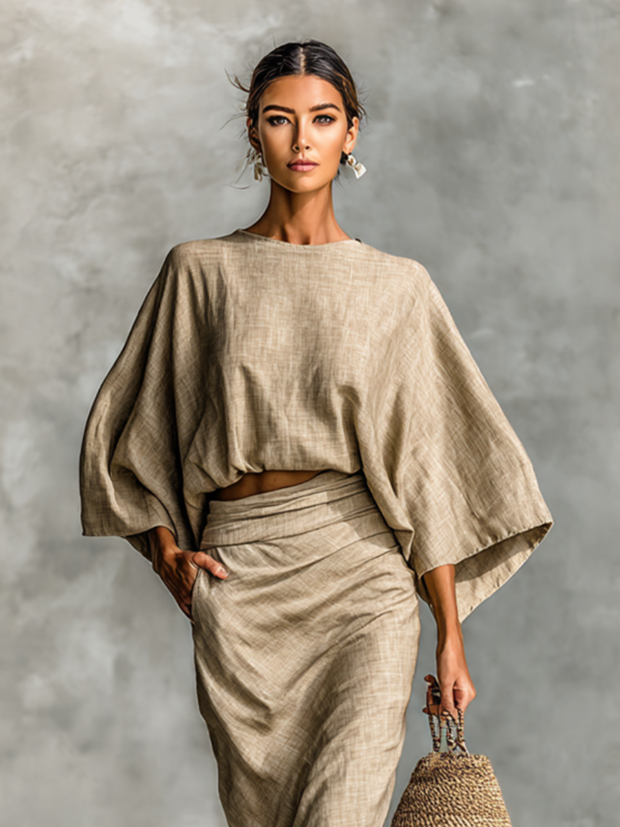 Dorothy™ - Relaxed Two-Piece Linen Skirt Set