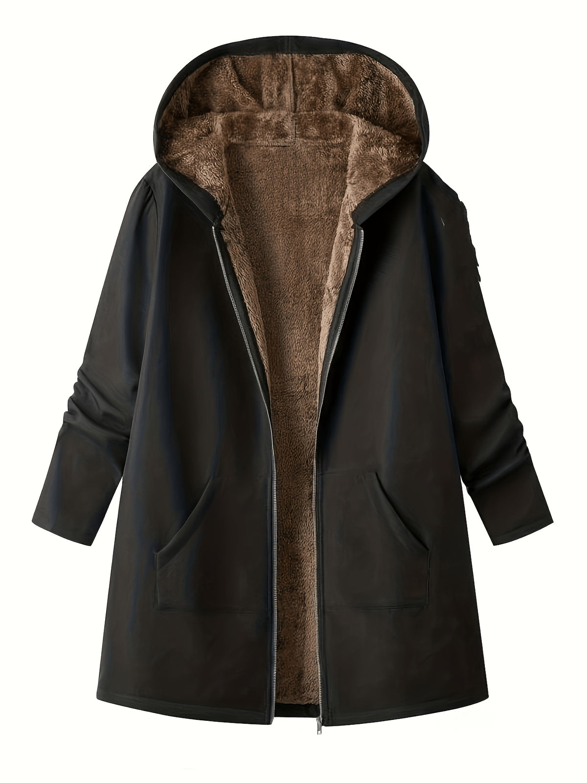 Rosalie | Plush-Lined Hooded Zip Jacket