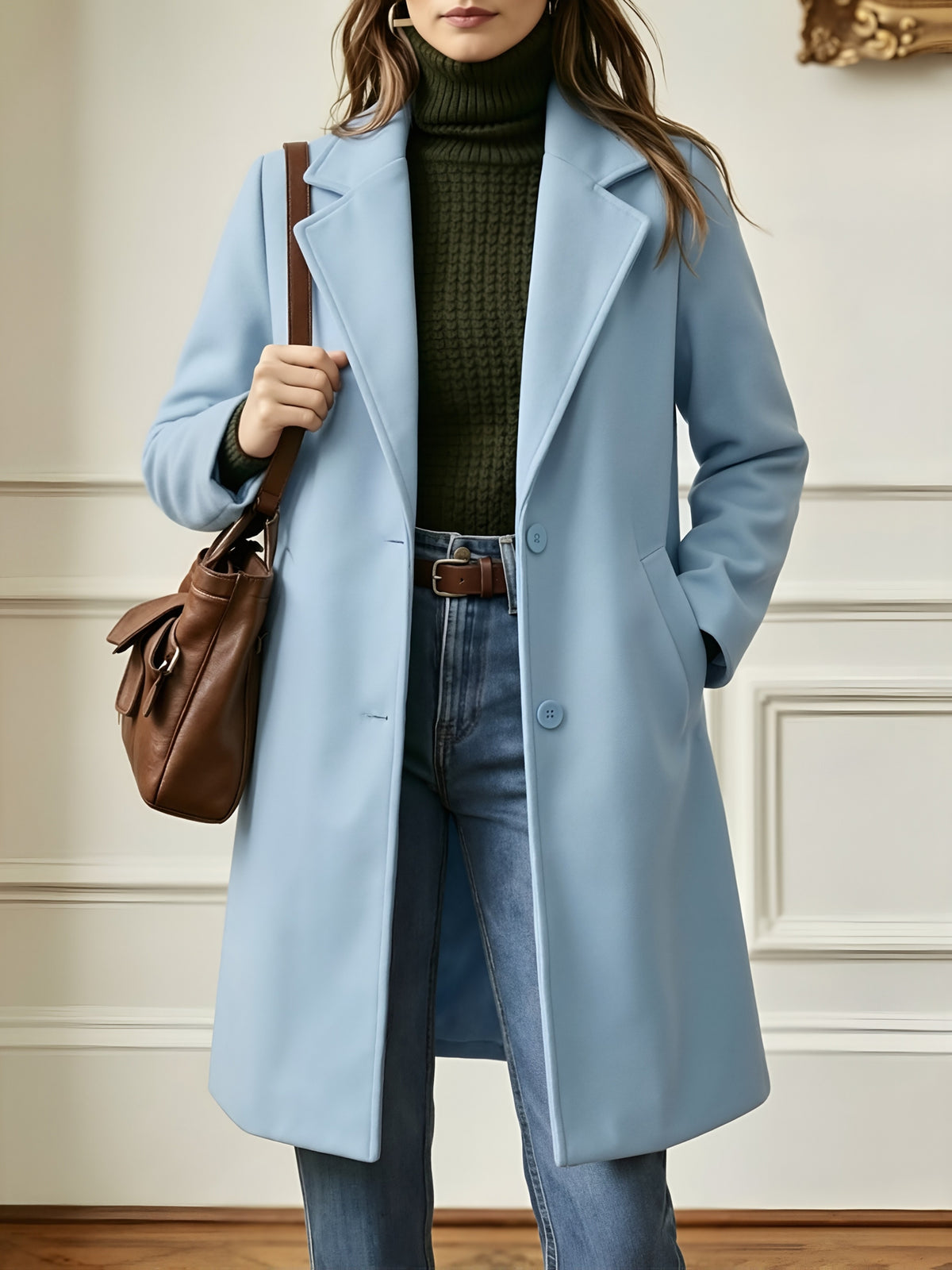 Clémence™ Mid-Length Lapel Coat