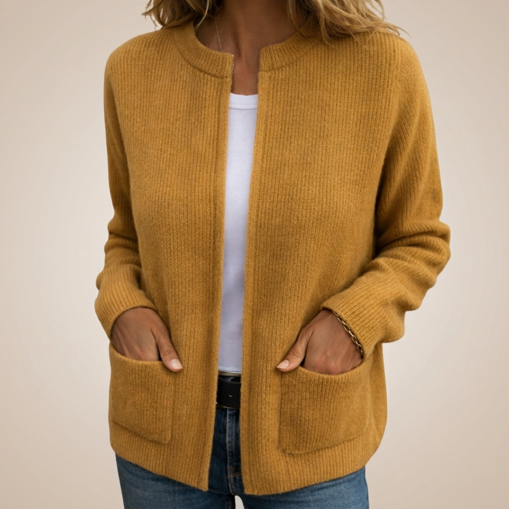 Colette | Zip-Up Warm Knit Vest with Pockets