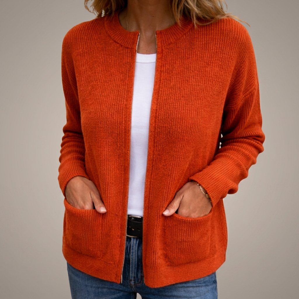Colette | Zip-Up Warm Knit Vest with Pockets