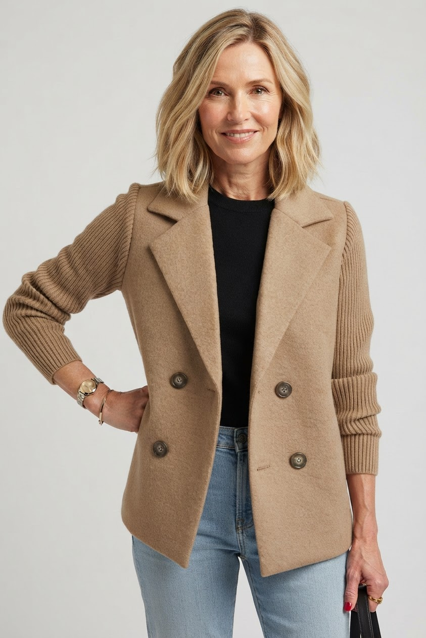 Elegant Double-Breasted Blazer for Women