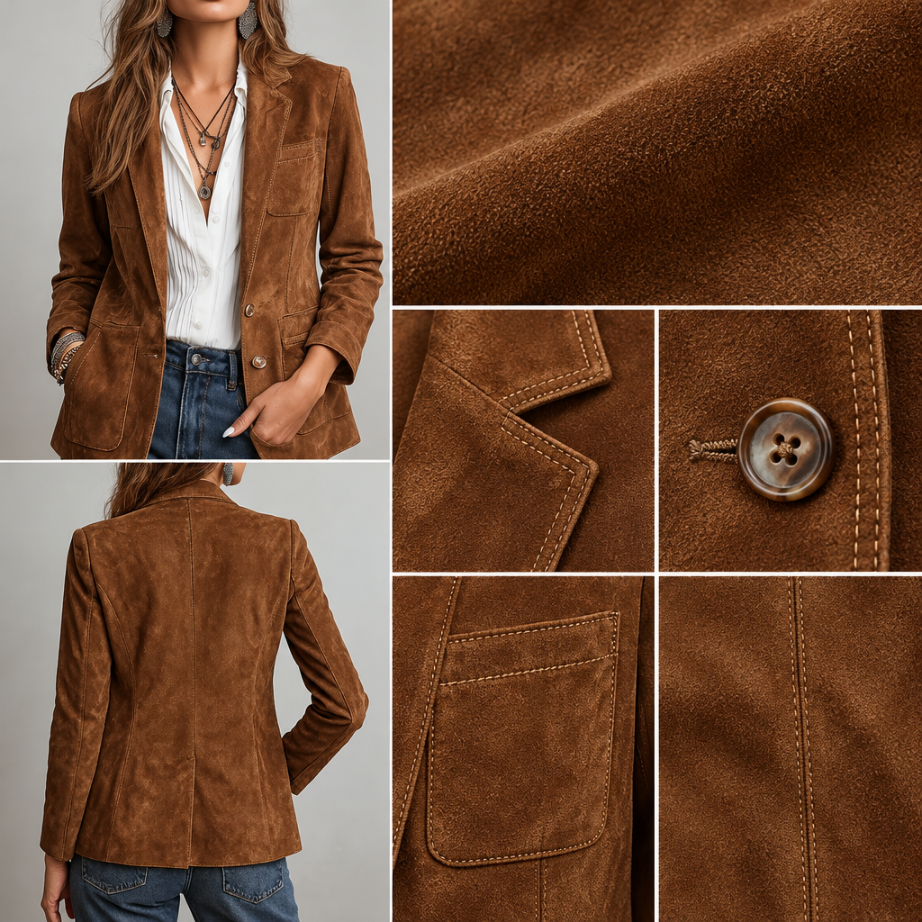 Cristina - Vintage Brown Blazer