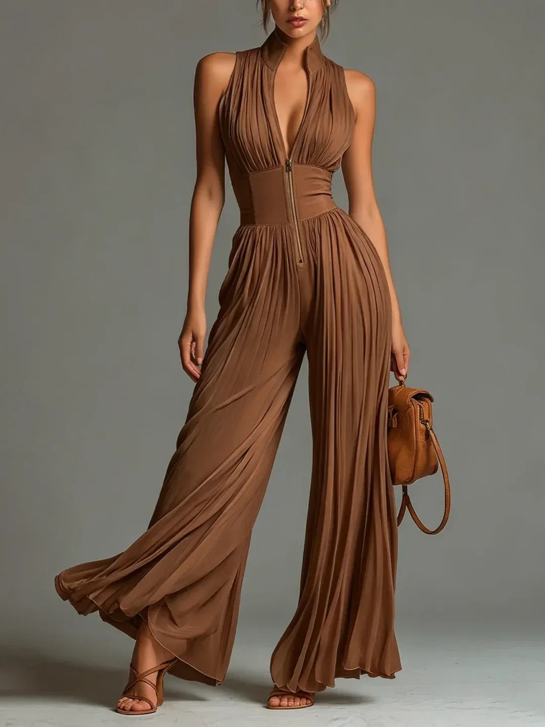 Laura™ - Elegant Pleated Jumpsuit