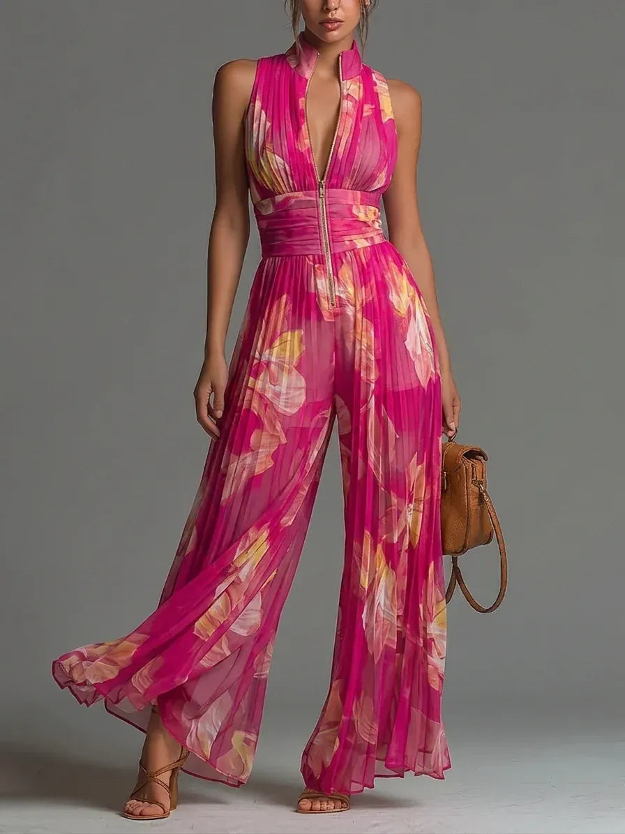 Laura™ - Elegant Pleated Jumpsuit