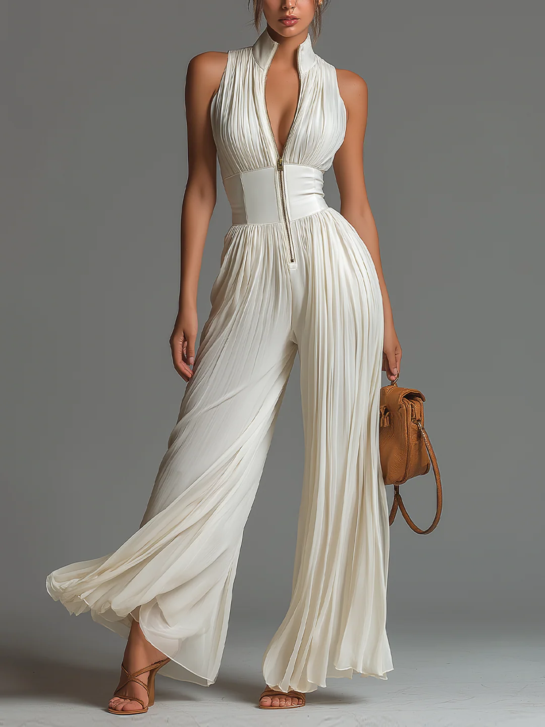 Laura™ - Elegant Pleated Jumpsuit