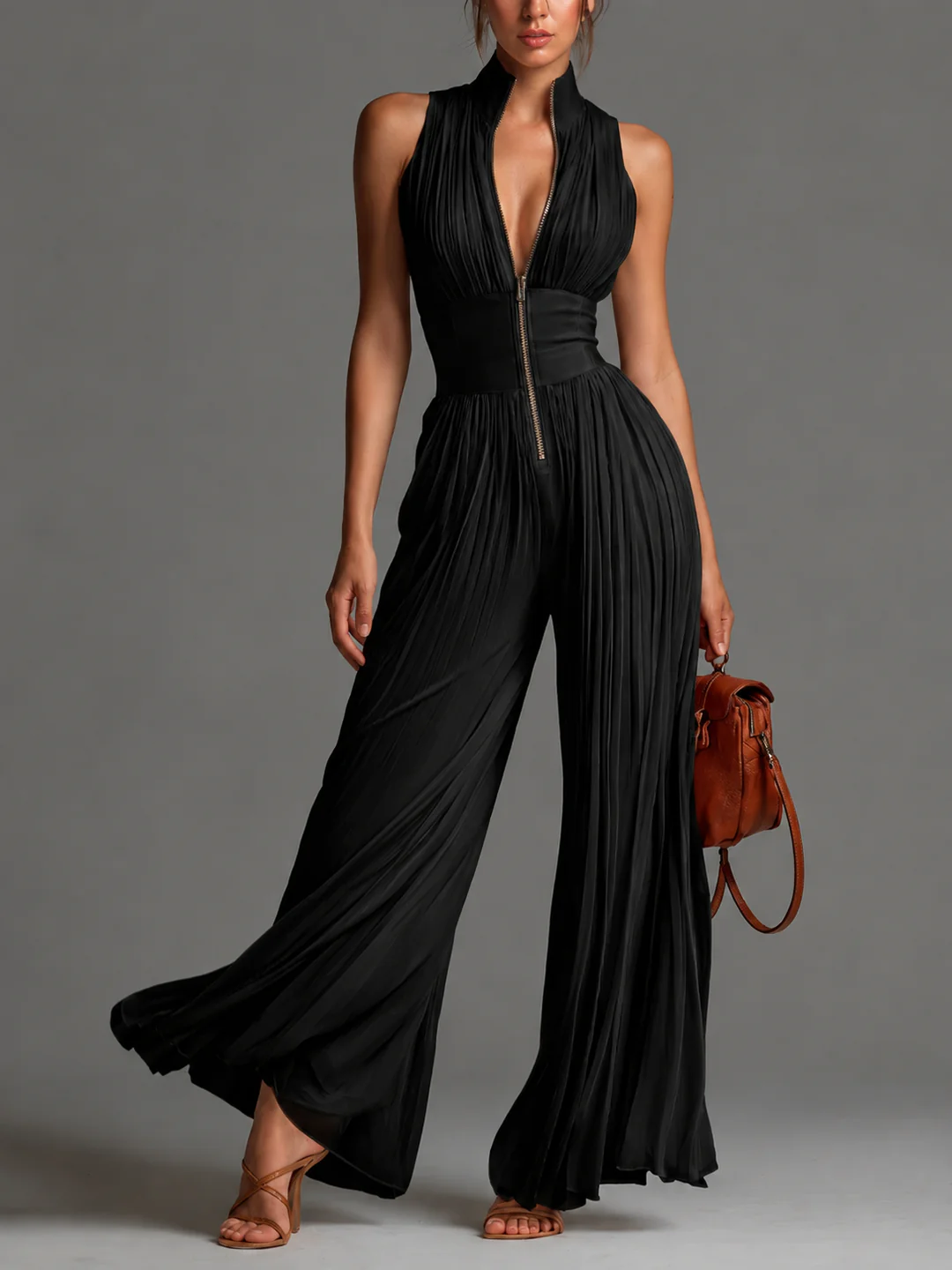 Laura™ - Elegant Pleated Jumpsuit