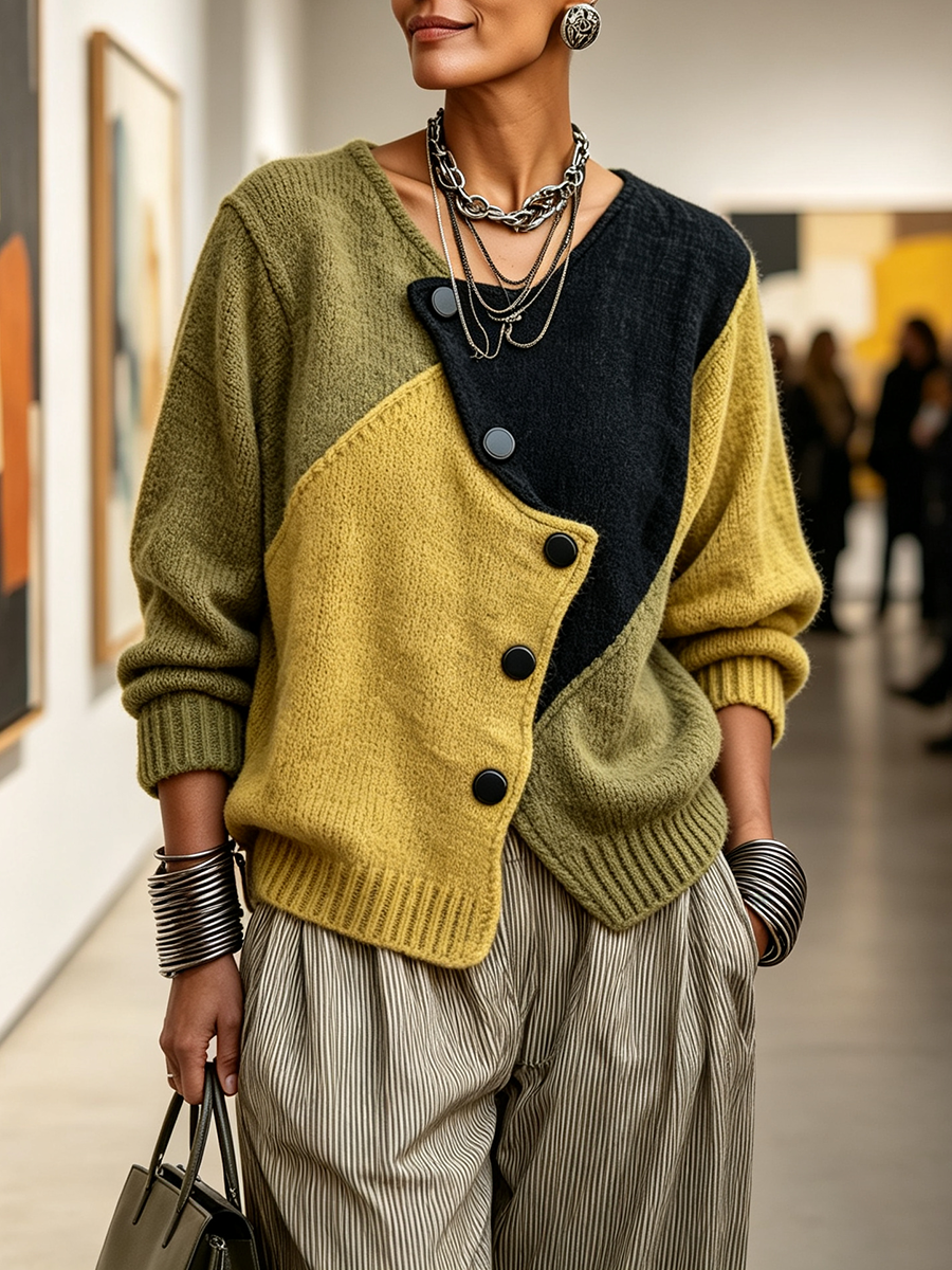Parker™ Color-Block Knit Sweater