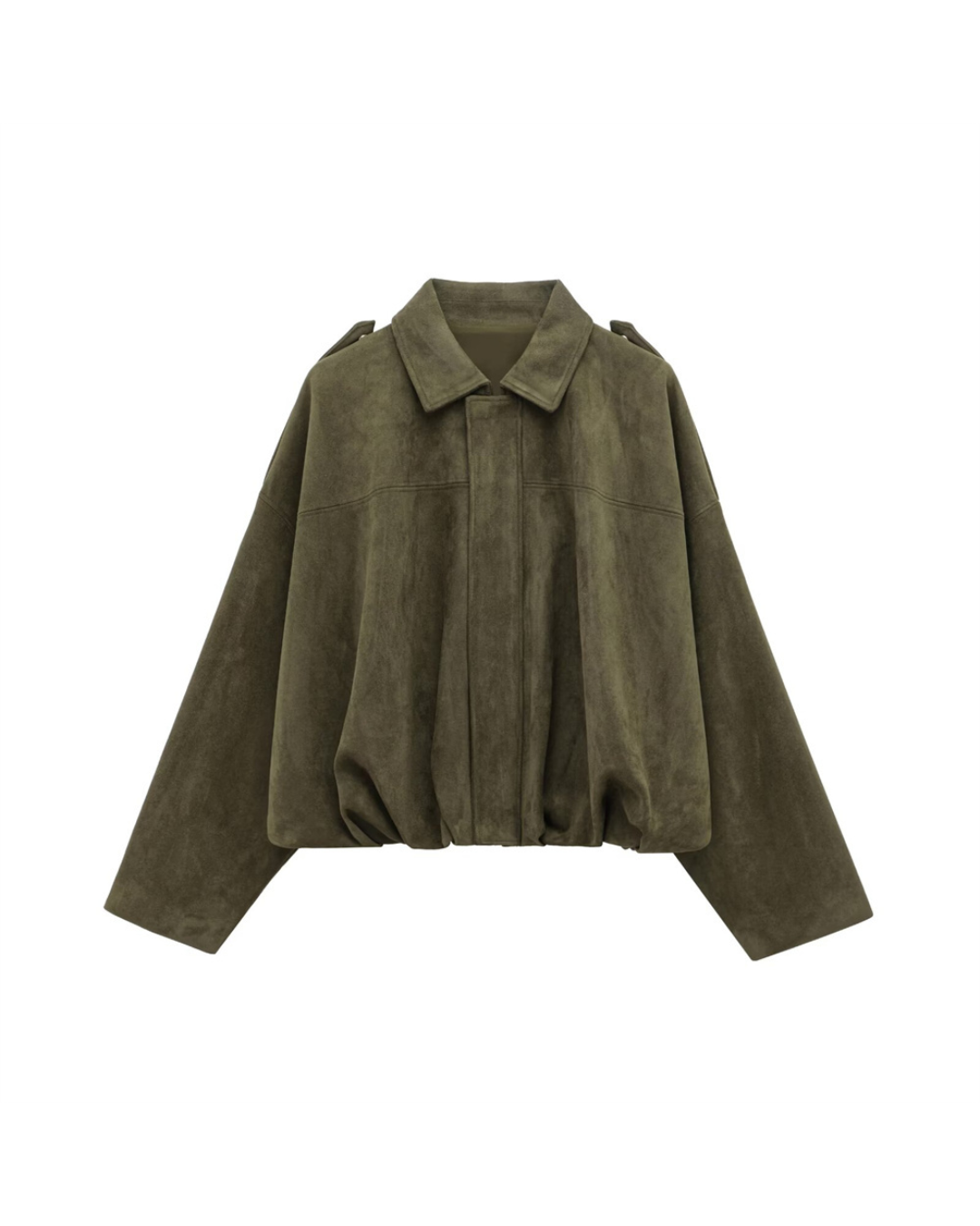 Women's Relaxed Boxy Faux Suede Jacket