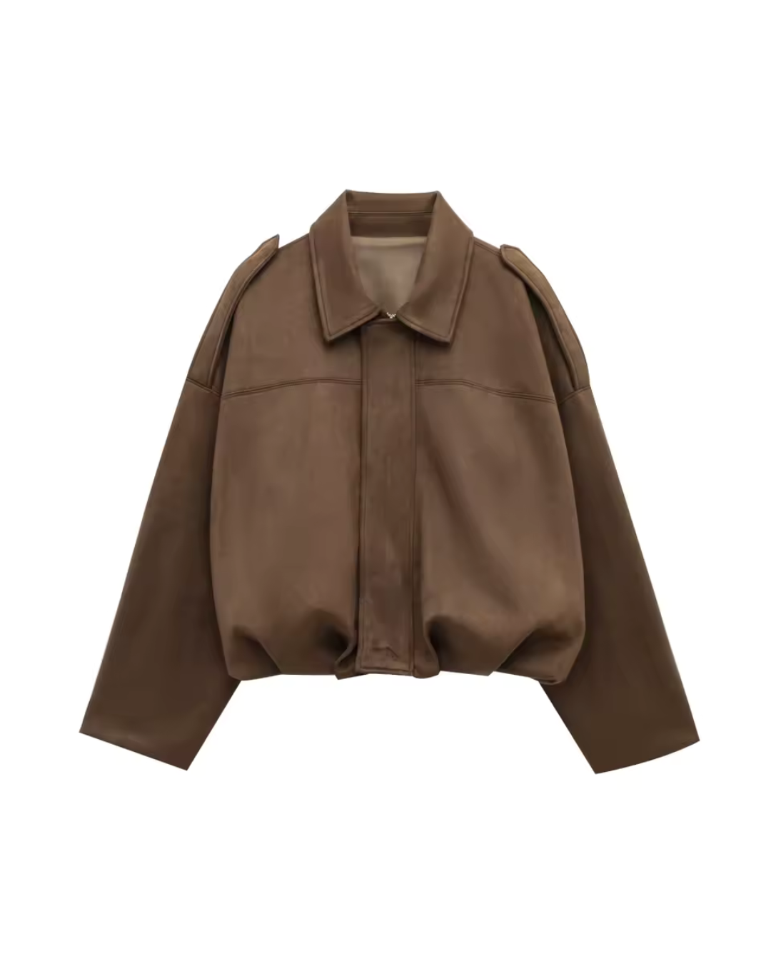 Women's Relaxed Boxy Faux Suede Jacket