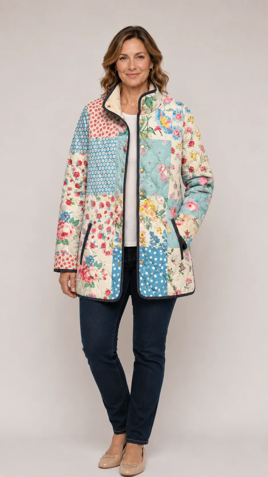 Zarae | Charming Floral Quilted Jacket for Women